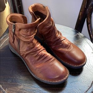 brown leather boots